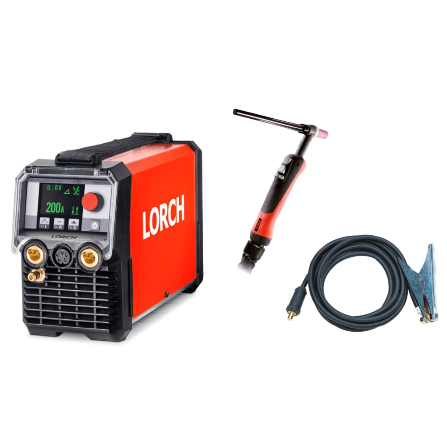 Lorch MicorTIG 200 ControlPro WIG-Inverter mit Grafikdisplay und Brenner
