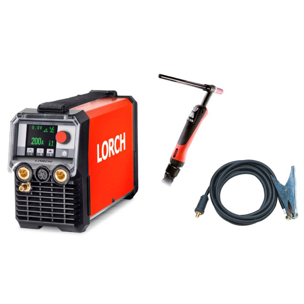 Lorch MicorTIG 200 ControlPro WIG-Inverter mit Grafikdisplay und Brenner